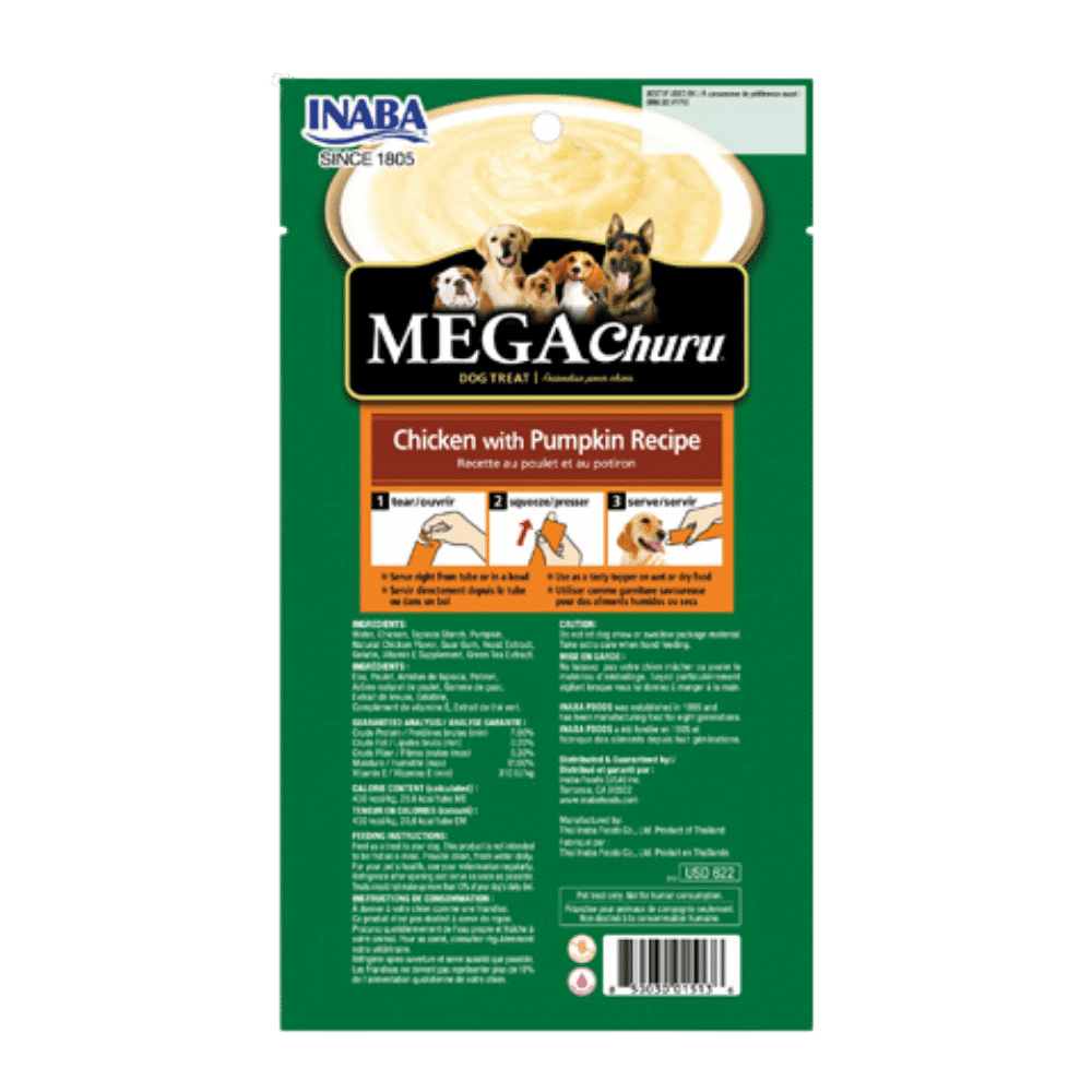 inaba-mega-churu-dog-treats-chicken-pumpkin (1) inaba mega churu chicken with pumpkin recipe dog treats 3 pack