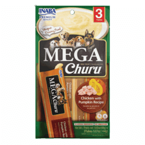 inaba mega churu chicken with pumpkin recipe dog treats 3 pack