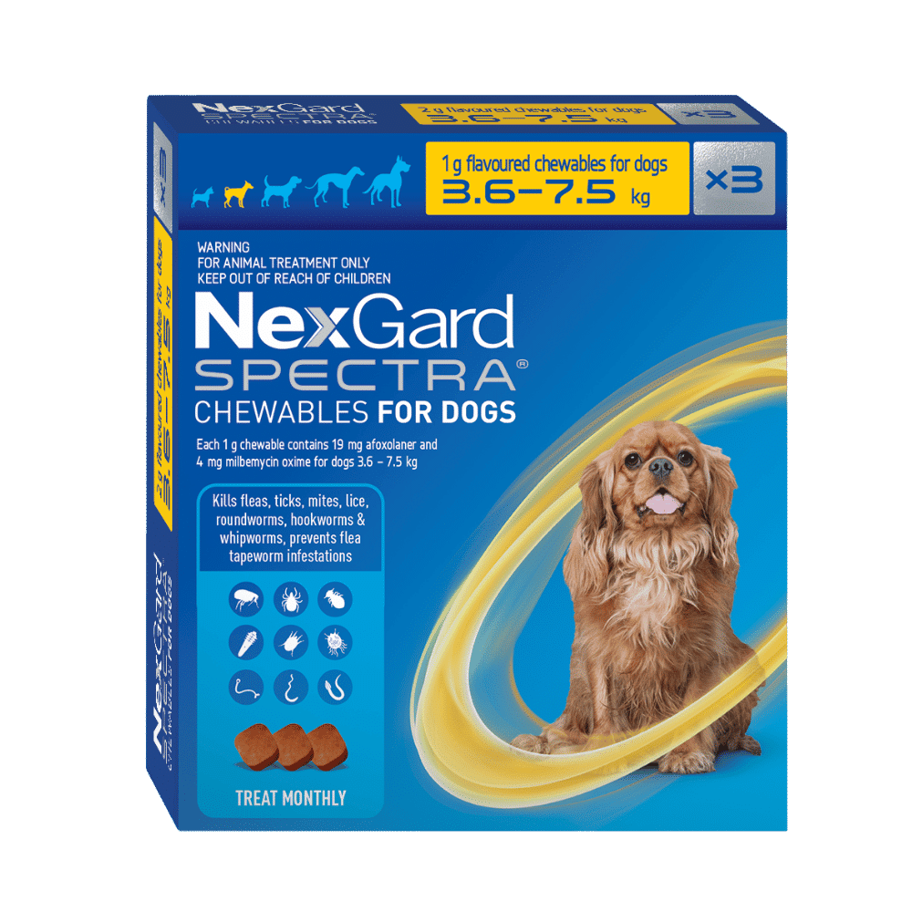 nexgard spectra 3.6 7.5kg 3 pack