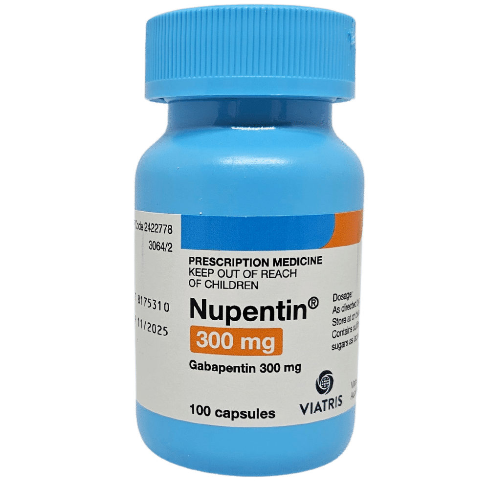 gabapentin 100mg capsules each (nupentin)