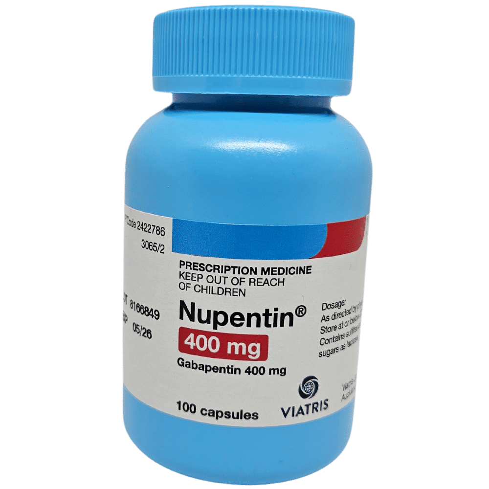 gabapentin 400mg capsules each (nupentin)