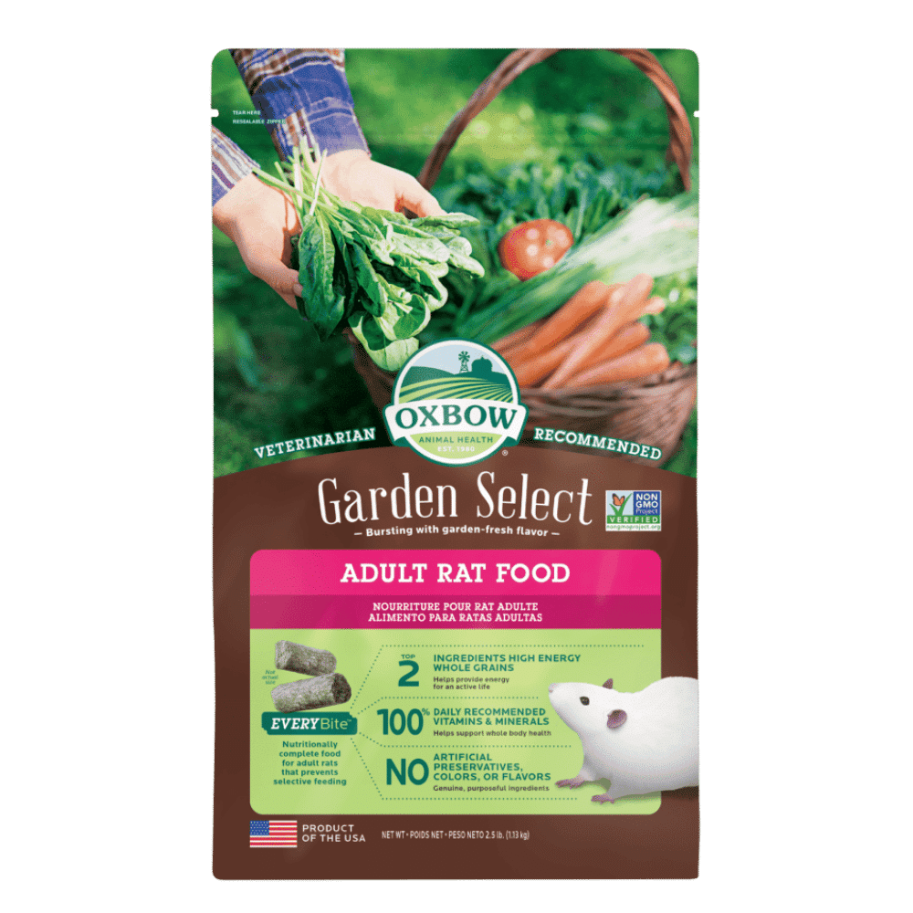 oxbow garden select adult rat food 1.13kg