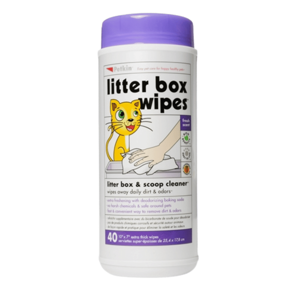 petkin cat litter box wipes 40pk