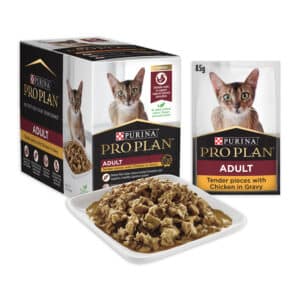 pro plan adult cat chicken gravy 85g front3d