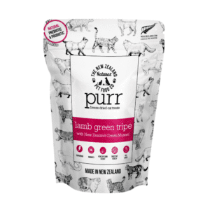 purr freeze dried cat treats lamb green tripe & nz green mussel 40g