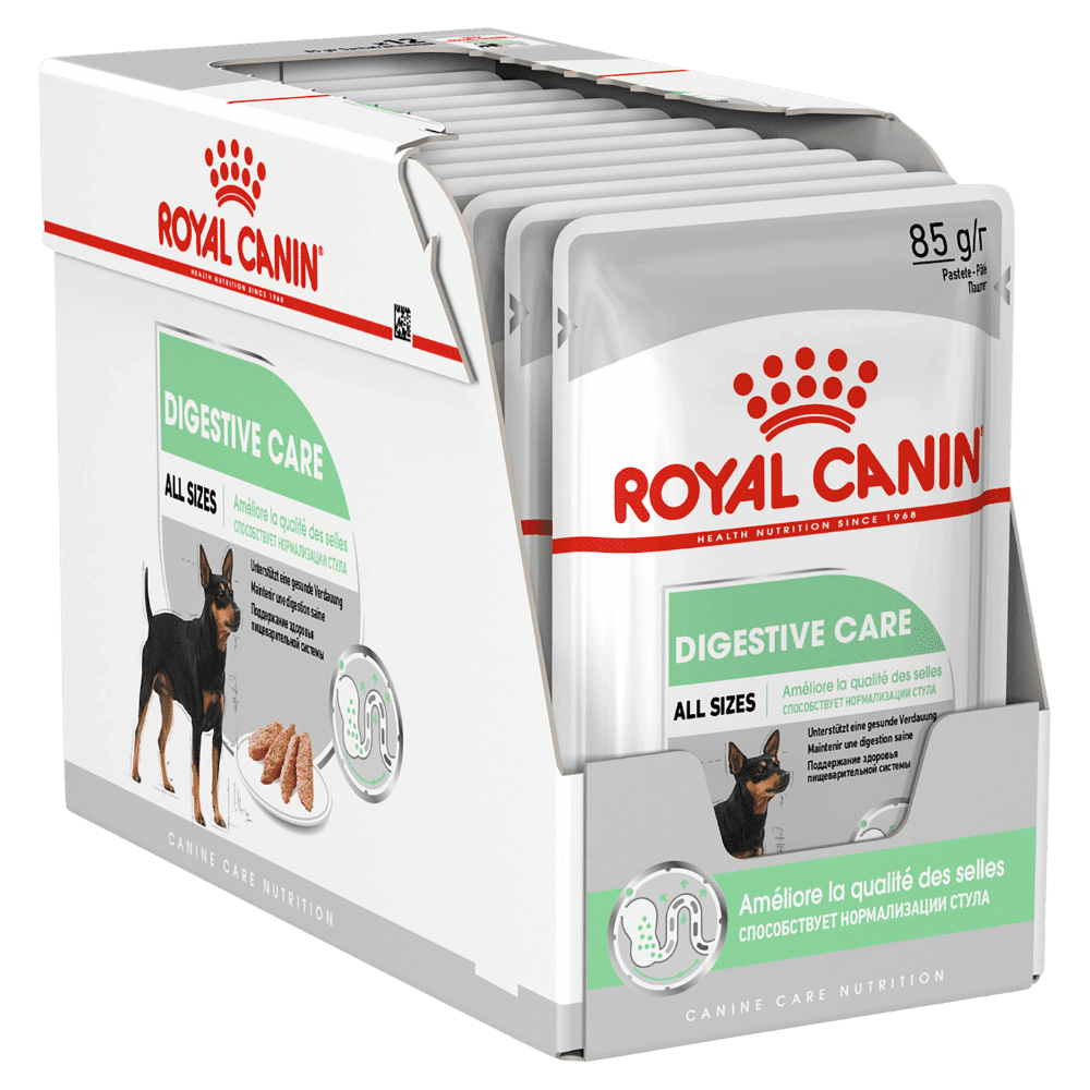 royal canin digestive care loaf dog wet food pouches 85g x 12