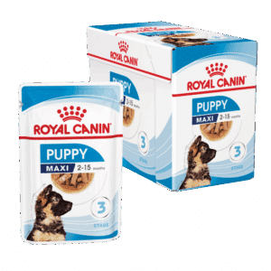 royal canin maxi puppy wet dog food pouches 10x140g