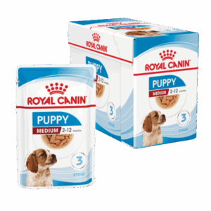 royal canin medium puppy wet dog food pouches 10x140g