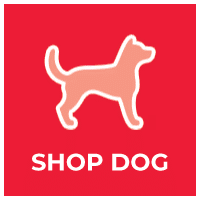 shop dog icon red