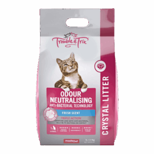 trouble and trix antibacterial crystal cat litter 7l