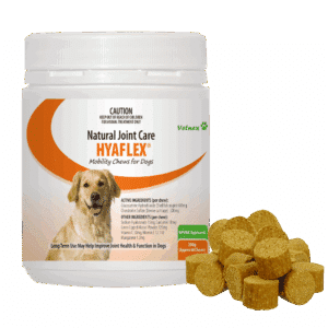 vetnex hyaflex mobility chews for dogs 300g