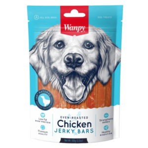 wanpy dog chicken jerky bars 100g