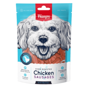 wanpy dog chicken sausages 100g
