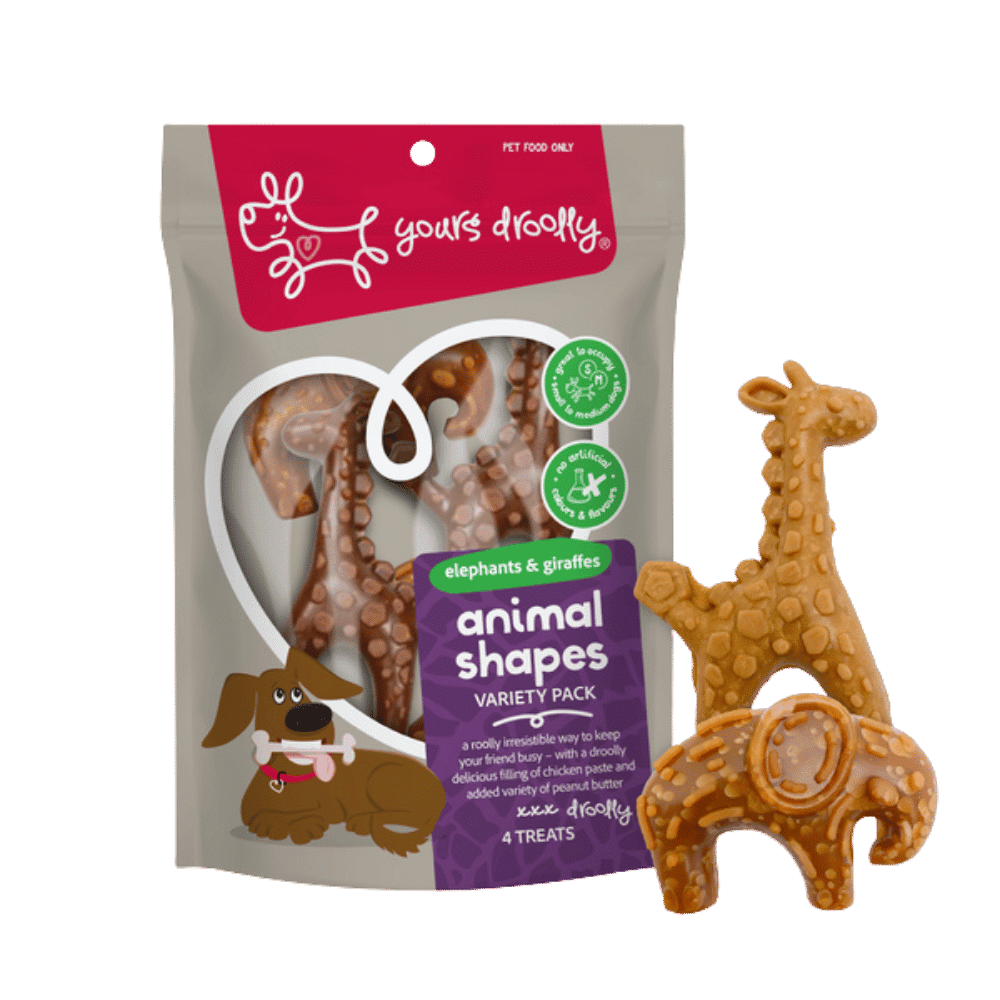 yours droolly animal shapes variety with chicken paste 4 pack