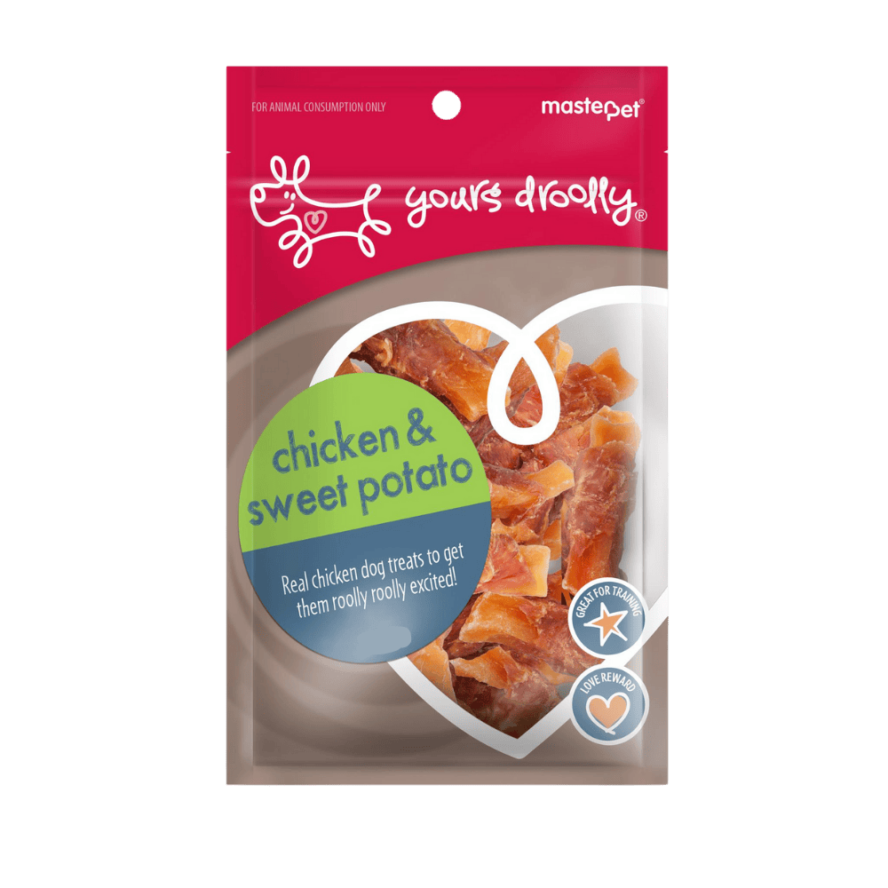 yours droolly chicken and sweet potato dog treats 100g