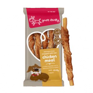 yours droolly chicken wrapped vegetable sticks dog treat small 5 pack