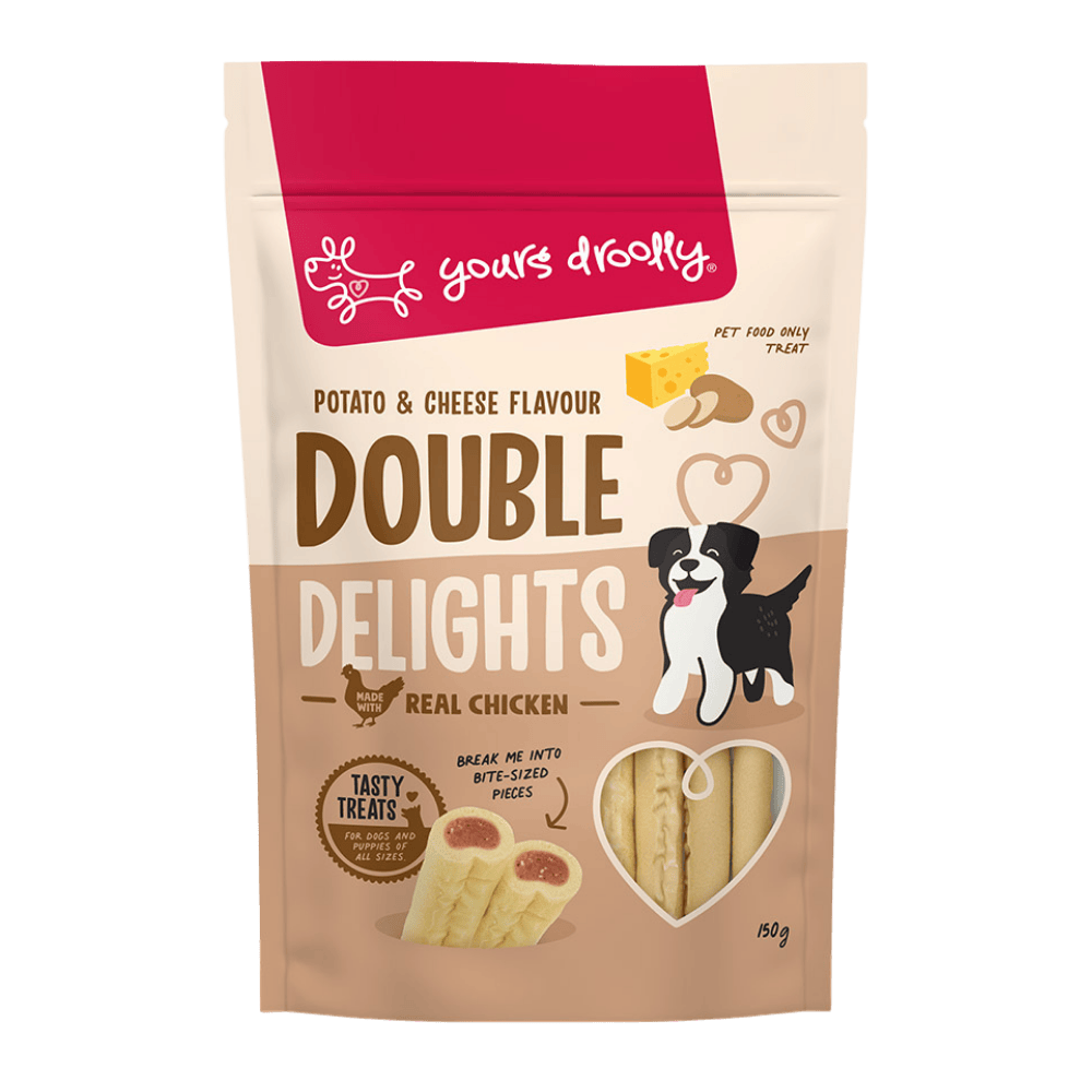 yours droolly double delights potato & cheese 150g