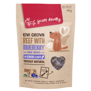 yours droolly kiwi grown beef with blueberry dog treats