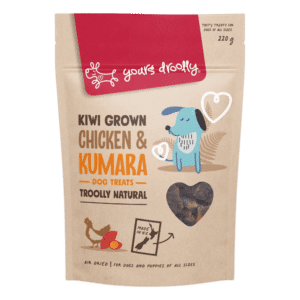 yours droolly kiwi grown chicken and kumara dog treats